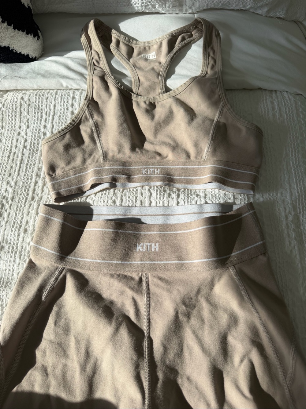 KITH Beige Seamless Sports Bra & Shorts Set